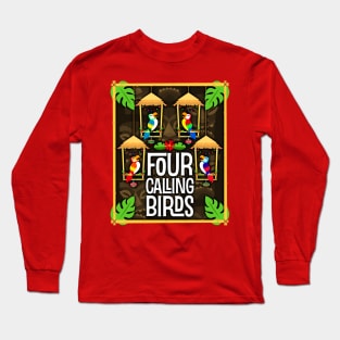 Four Calling Birds Long Sleeve T-Shirt